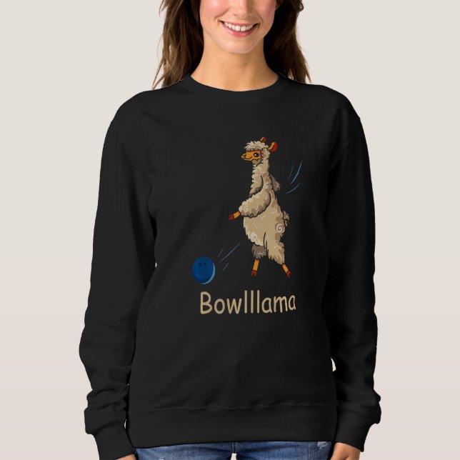 Bowling Funny Bowler Sport Llama Alpaca Bowlllama  T Shirt (Framsida)