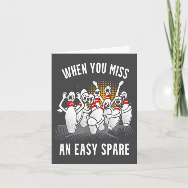 Bowling Funny When You Miss An Easy Spare  Kort (Framsida)
