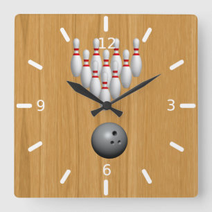 Bowling  fyrkantig klocka