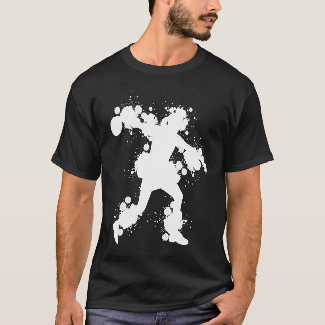 Bowling Girl Ball Pin Bowler Strike Bowling Team B T Shirt (Framsida)