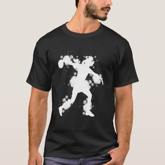 Bowling Girl Ball Pin Bowler Strike Bowling Team B T Shirt (Framsida)
