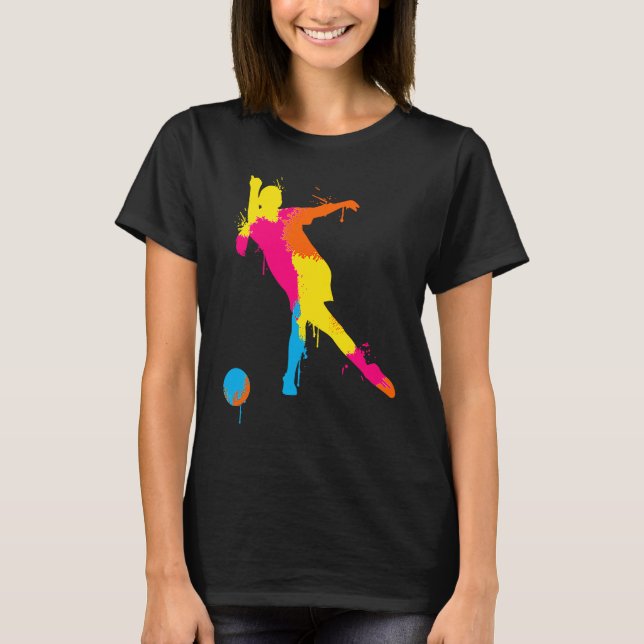 Bowling Girl Ball Pin Bowler Strike Team Bowling A T Shirt (Framsida)
