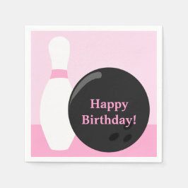 Bowling Girl Birthday Pappra Napkins Pappersservett