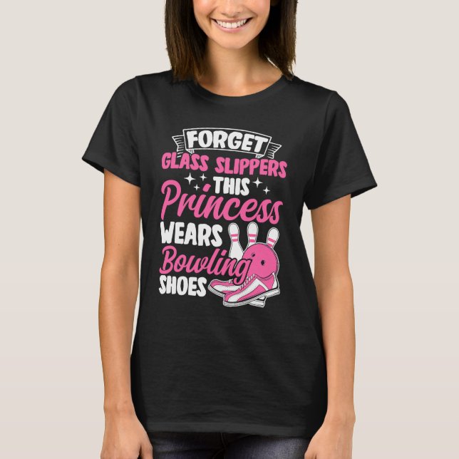 Bowling Girl Princess Pin Bowler Strike Bowling Fa T Shirt (Framsida)