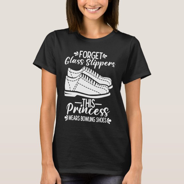 Bowling Girl Princess Pin Bowler Strike Bowling Te T Shirt (Framsida)