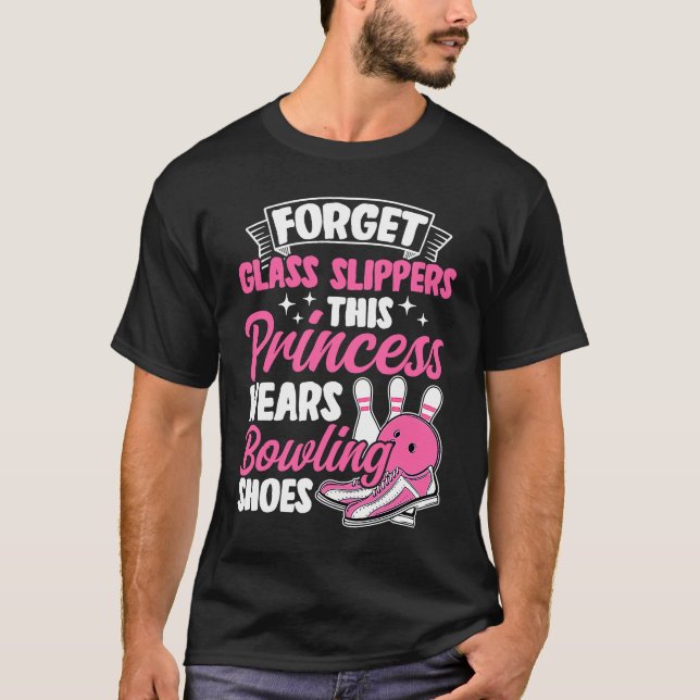 Bowling Girl Princess Pin Bowler Strike Team Bowli T Shirt (Framsida)