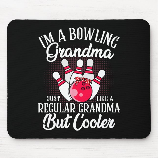 Bowling Grandma Funny Novelty Tee for Bowling Fami Musmatta (Framsidan)