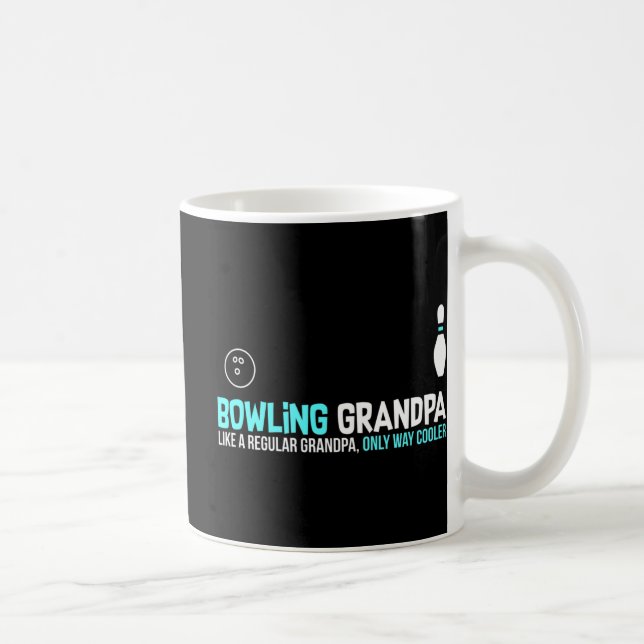 Bowling Grandpa Roligt Cute League Gift Kaffemugg (Höger)