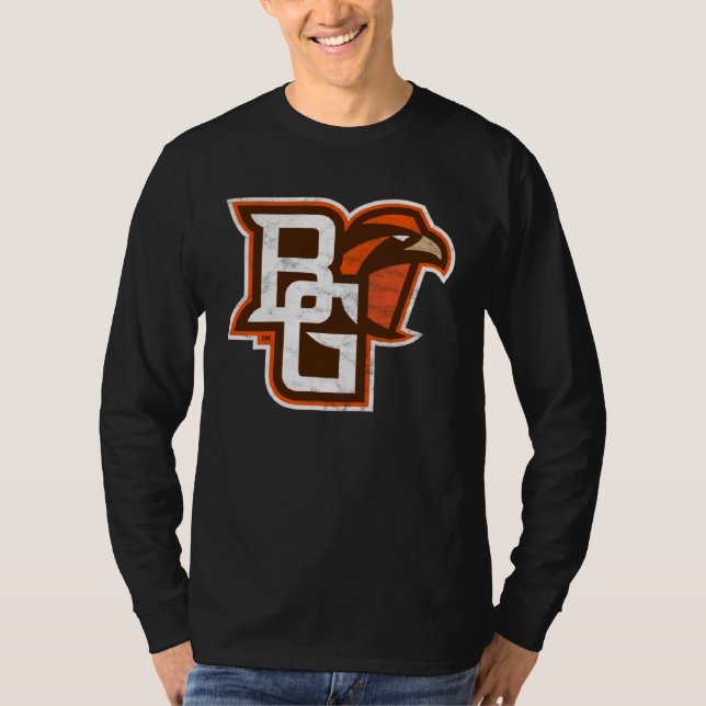 Bowling Green BGSU Falcons Distressed Primary T Shirt (Framsida)