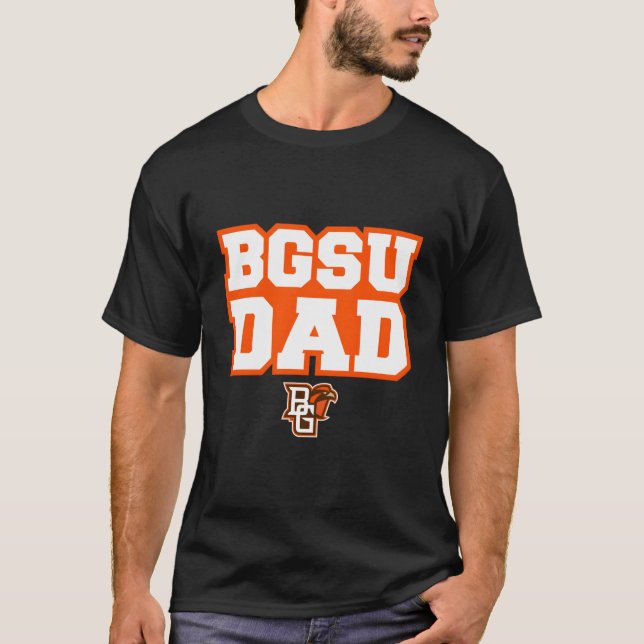 Bowling Grönt Bgsu Falcons Pappa T Shirt (Framsida)