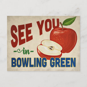 Bowling Grönt Kentucky Apple - Vintage resor Vykort
