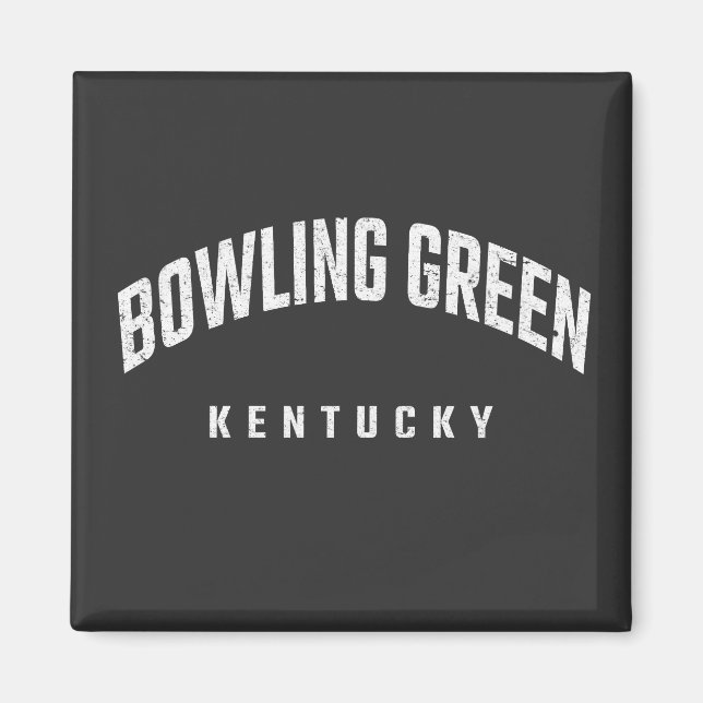Bowling Grönt Kentucky KY Magnet (Framsidan)