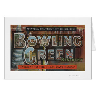 Bowling Grönt, Kentucky - Large Brev Scenes Hälsningskort