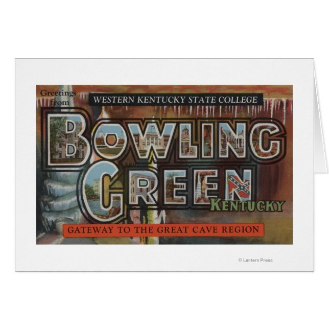 Bowling Grönt, Kentucky - Large Brev Scenes Hälsningskort (Framsidan Horizontal)
