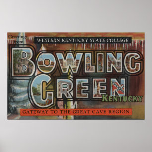 Bowling Grönt, Kentucky - Large Brev Scenes Poster