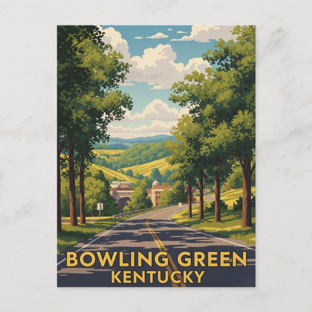 Bowling Grönt Kentucky Travel Vykort (Framsida)