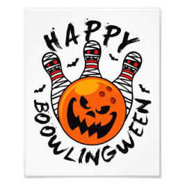 Bowling Halloween Bowlareare Lycklig Bowlingween Fototryck