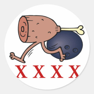 Bowling Hambone Runt Klistermärke