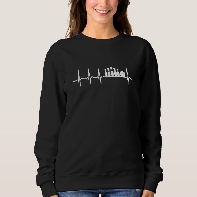 Bowling Heart Coola Spela Bowling Fläkt T Shirt (Framsida)