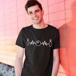 Bowling Heartslag Funny Bowlareare Boll T Shirt