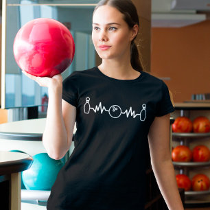 Bowling Heartslag Funny Bowlareare Boll T Shirt