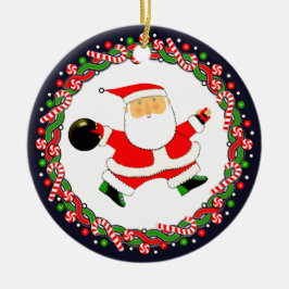 Bowling Helgdag Gift Ceramic Ornament