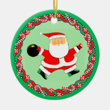 Bowling Helgdag Gift Ceramic Ornament