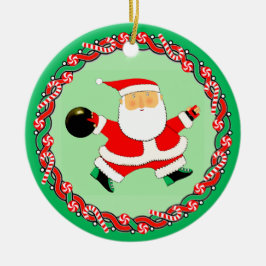 Bowling Helgdag Gift Ceramic Ornament