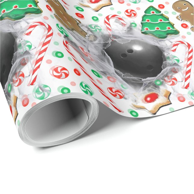 Bowling Holiday Present Presentpapper (Rullad Hörn)
