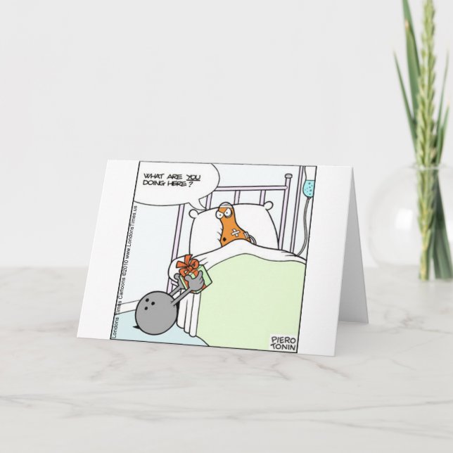Bowling Hospital Funny Tees Cards Mugg Gifts Kort (Framsida)