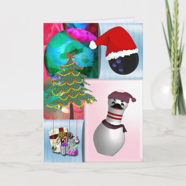 Bowling jul helgkort (Framsida)