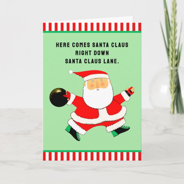 Bowling jul helgkort (Framsida)