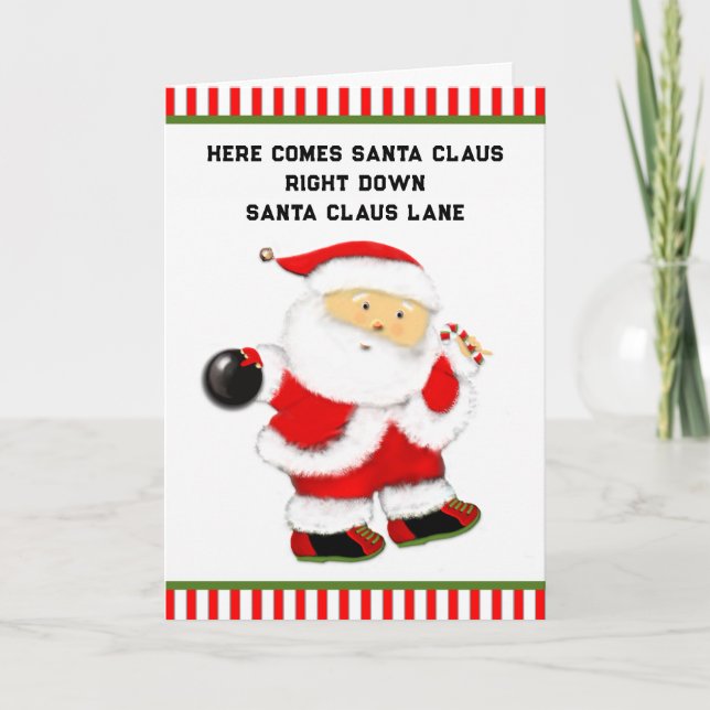 Bowling jul helgkort (Framsida)