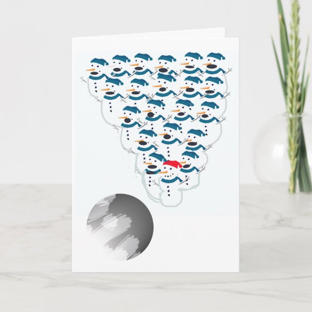 Bowling jul Humor Hälsning Helgkort (Framsida)