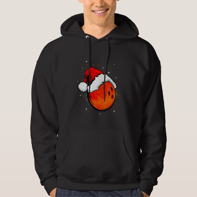 Bowling jul sport Xmas Hoodie (Framsida)