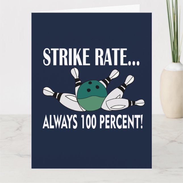 Bowling kägel boll anfallsteam Hälsning Kort (Framsida)