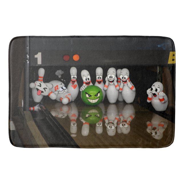 Bowling karikatyr badrumsmatta (Framsidan)