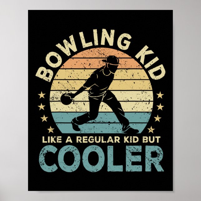 Bowling Kid Bowling Player Funny Poster (Framsidan)