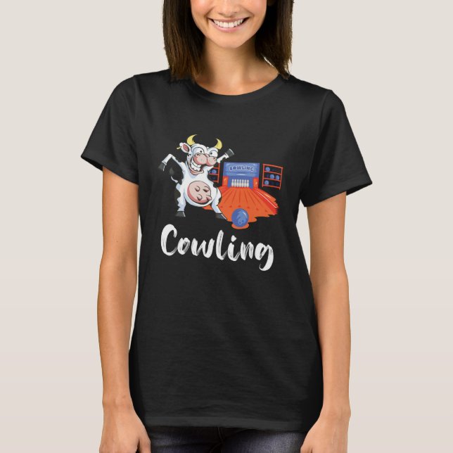 Bowling Ko Bowlingspelare Strike Bowlingkäglor Bow T Shirt (Framsida)