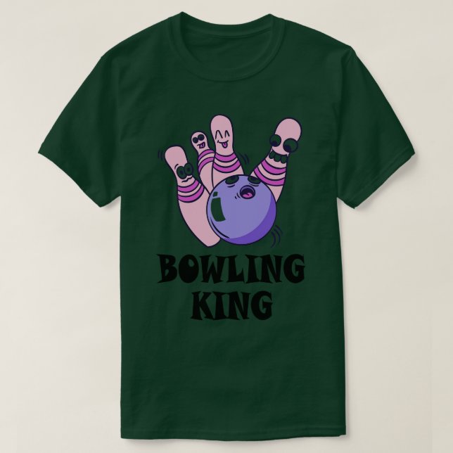 Bowling Kung Childrens Födelsedagsfest T Shirt (Design framsida)