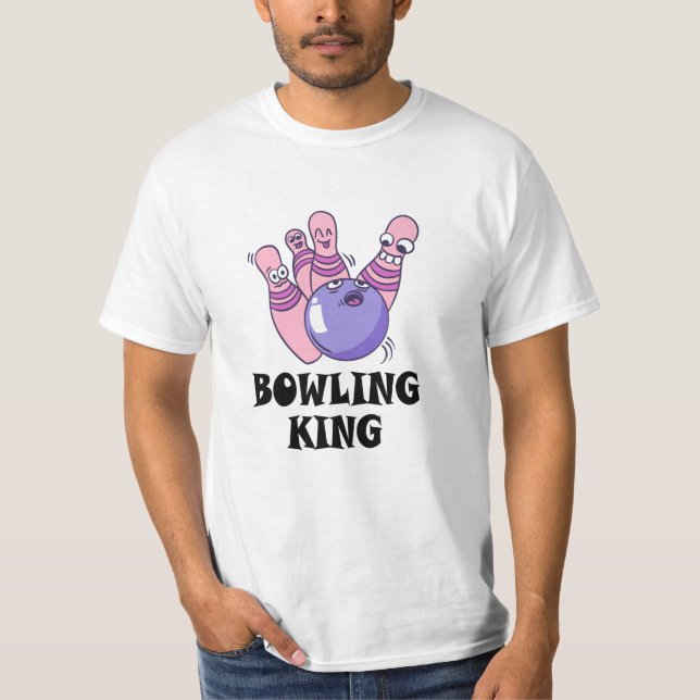 Bowling Kung Childrens Födelsedagsfest T Shirt (Framsida)