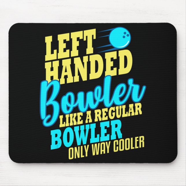 Bowling Lämnade Hanterad Bowlareare Roligt Team Musmatta (Framsidan)