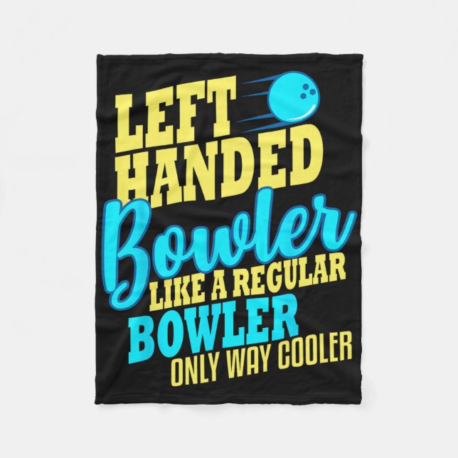 Bowling Lämnat Handed Bowlareare Funny Team Fleecefilt (Framsidan)