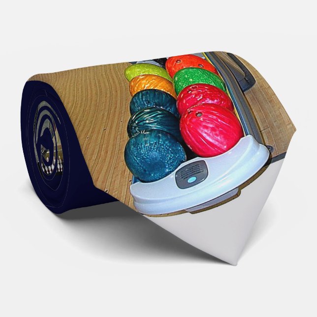 Bowling Lanes Bowling Balls Sport Necktie Slips (Rullad)