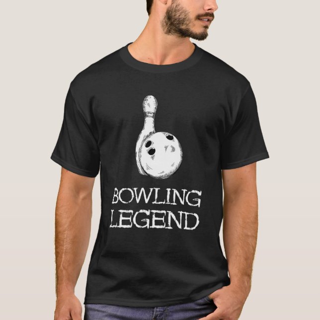 Bowling Legend Strejka Bowlareare Bowling Team Bow T Shirt (Framsida)