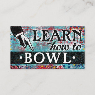 Bowling Lessons Affärskort - Blue Red Visitkort