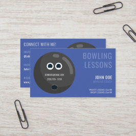 Bowling Lessons Affärskort för Bowling Coacher Visitkort