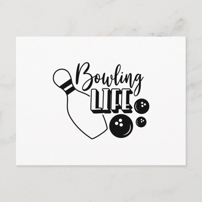 Bowling Life Shirt Skriv ut Vykort (Framsida)