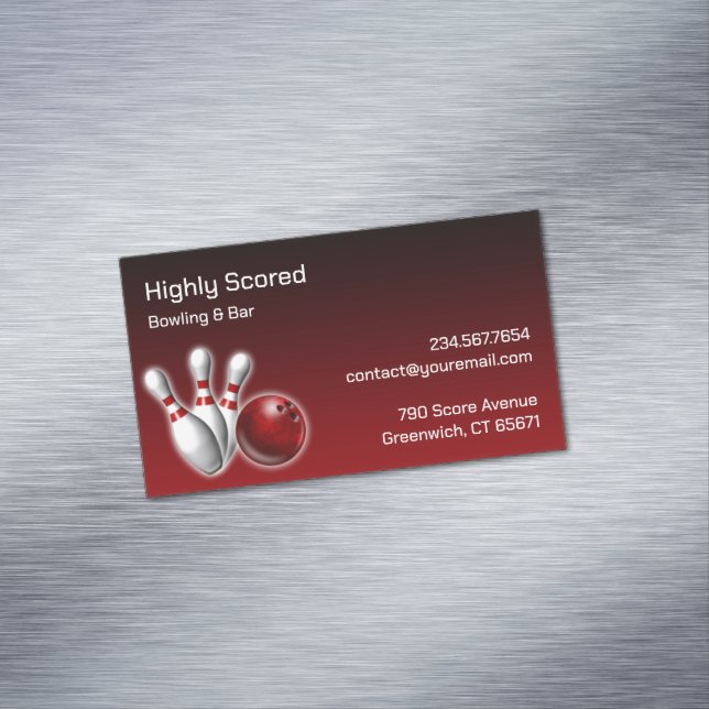 Bowling Magnetiska Visitkort (In Situ)
