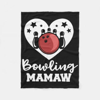 Bowling Mamaw Heart Funny Bowlareare Mamaw Fleecefilt